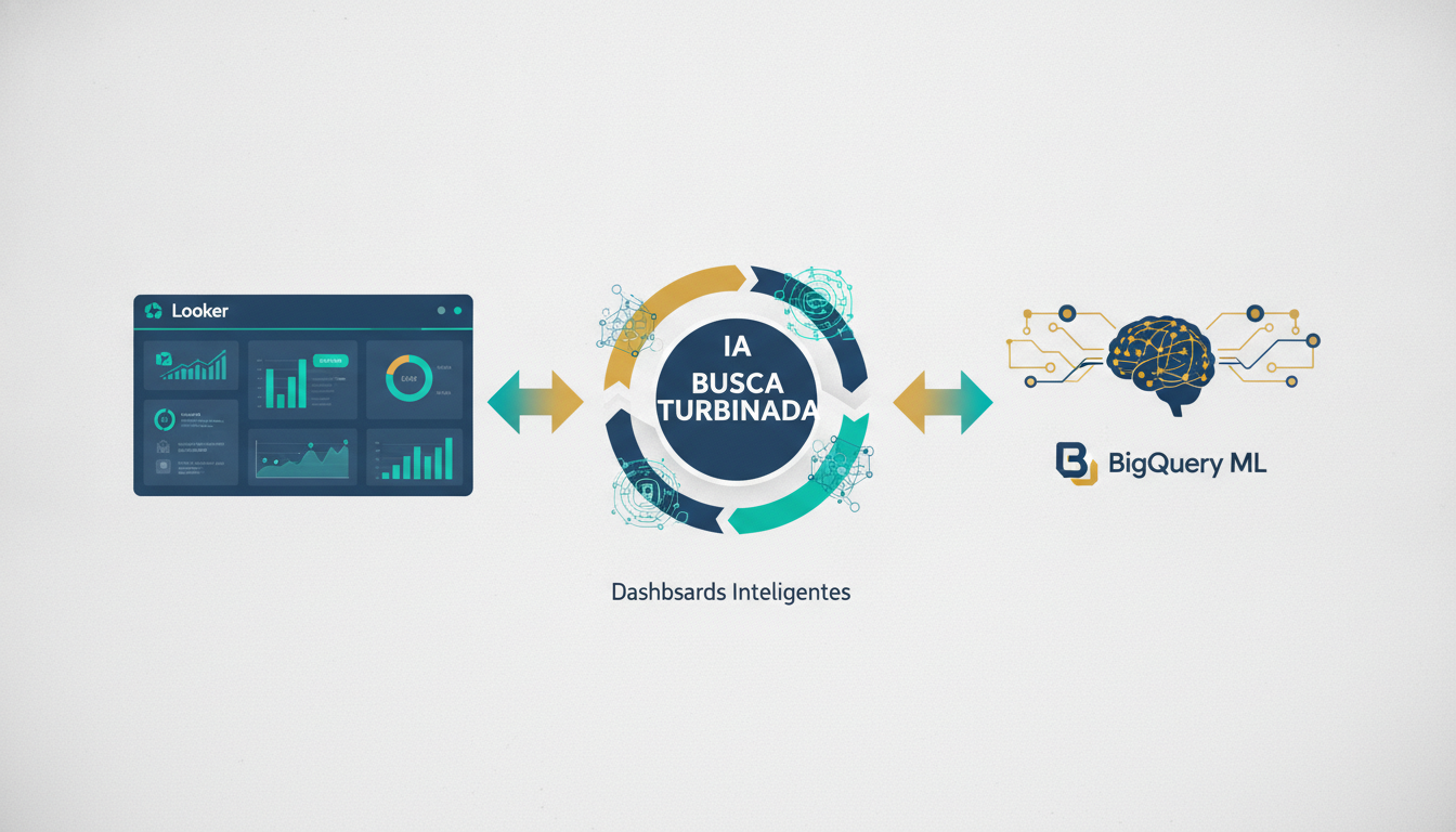 Turbine Busca de Dashboards com IA: Looker + BigQuery ML